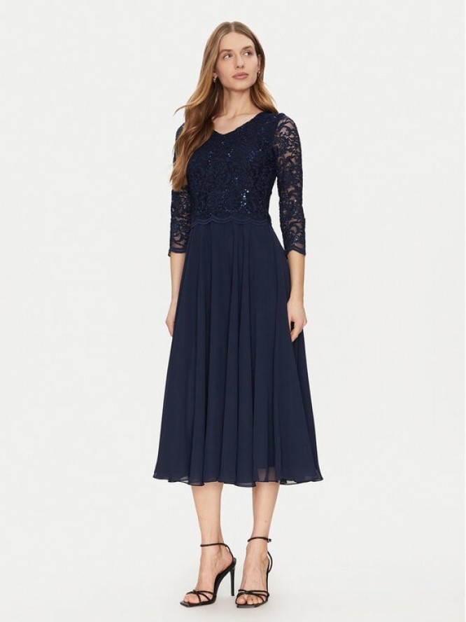 Swing Sukienka koktajlowa 5AI08900 Granatowy Regular Fit