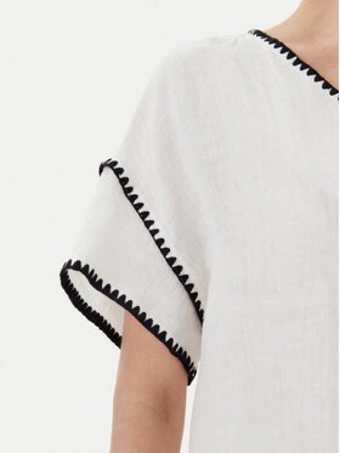 ICONA Bluzka RP5LE004 Biały Relaxed Fit