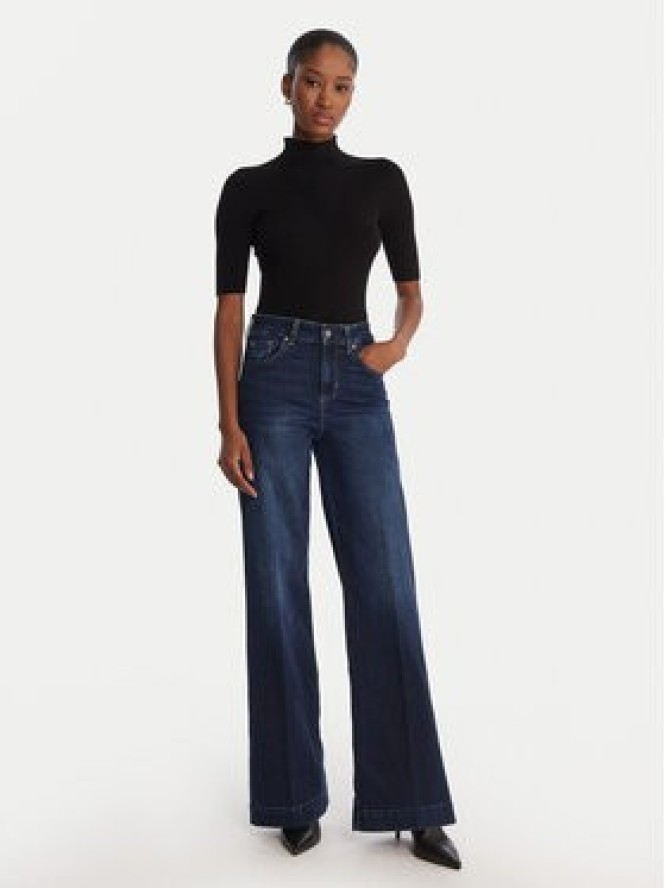 Liu Jo Jeansy UF5068 DS615 Granatowy Wide Leg