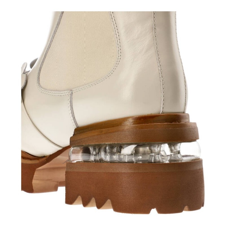 Białe Botki Tuffoni Stylowe Buty Damskie