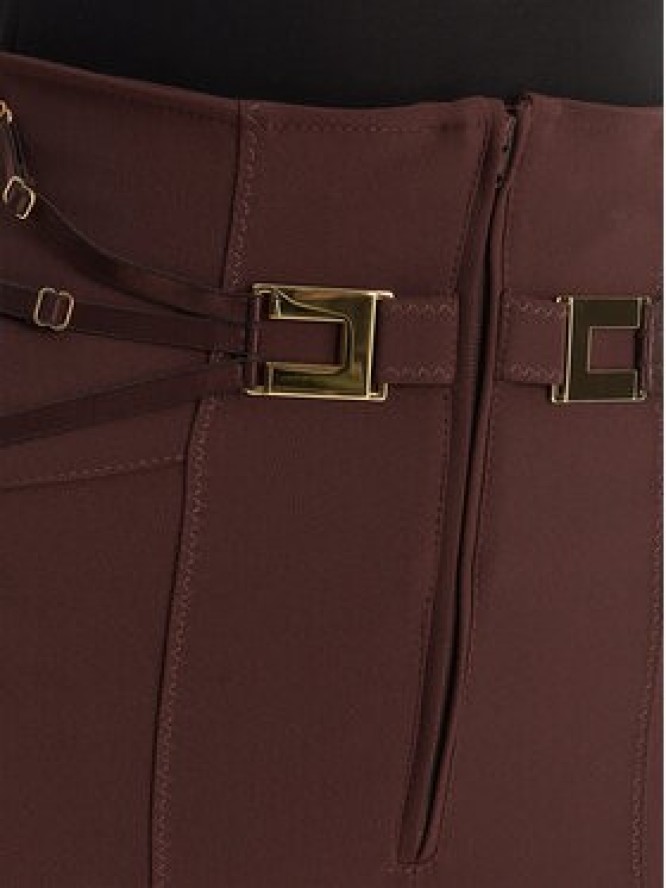 Elisabetta Franchi Spodnie materiałowe PA-158-61E2-V350 Brązowy Skinny Fit