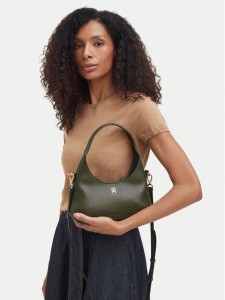 Tommy Hilfiger Torebka Th Everyday Mini Hobo AW0AW19185 Zielony ciemny