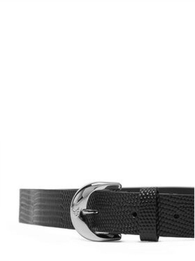Calvin Klein Pasek Damski Classic Buckle Lizard Emboss 25Mm LV04F7041G Czarny