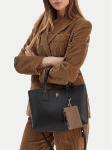 Tommy Hilfiger Torebka Th Icon Mini Tote AW0AW18233 Czarny