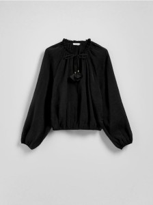 Bluzka o kroju oversize - czarny