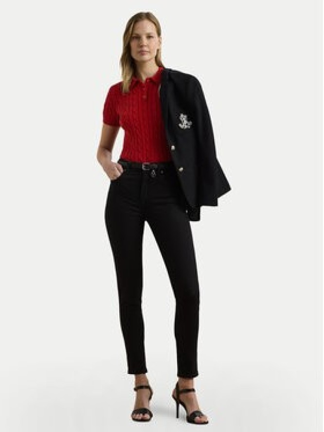 LAUREN RALPH LAUREN Sweter 200932224012 Czerwony Slim Fit