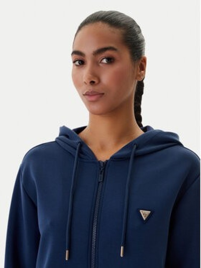 Guess Bluza V4YQ06 KCAY2 Granatowy Regular Fit
