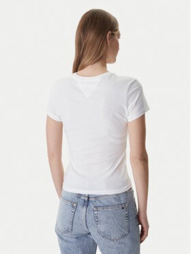 Tommy Jeans T-Shirt DW0DW22273 Biały Slim Fit