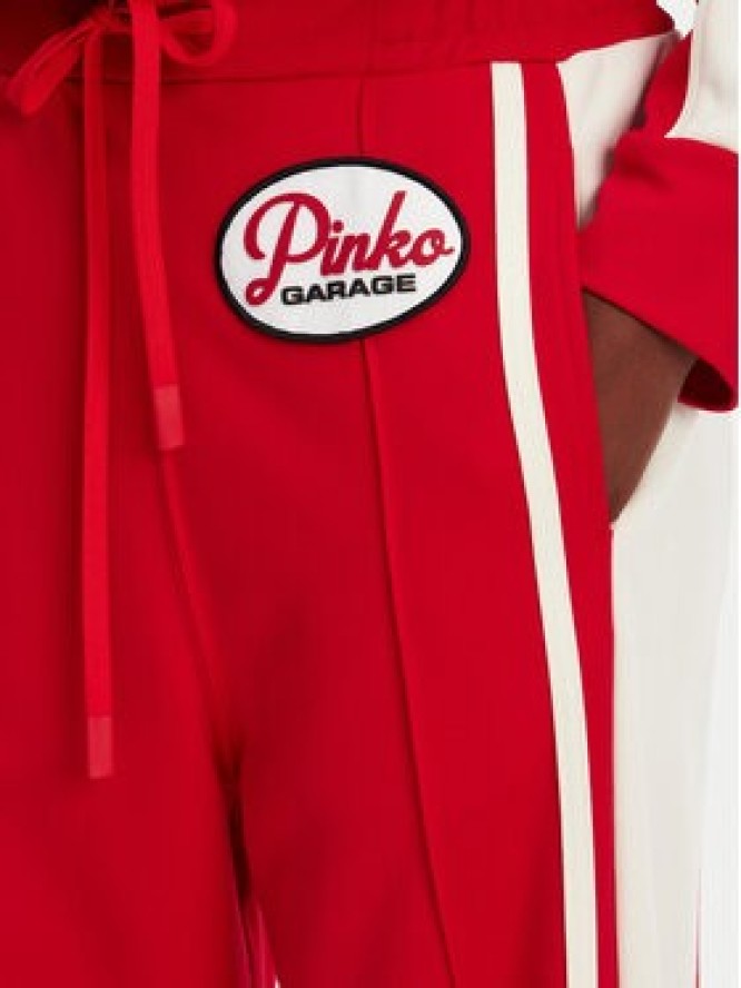 PINKO Spodnie dresowe Jacob 105272 A2MD Czerwony Relaxed Fit