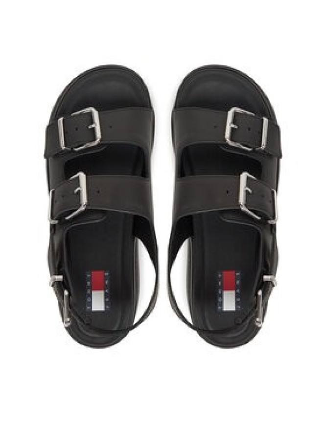 Tommy Jeans Sandały Tjw Wedge Sandal EN0EN02774 Czarny