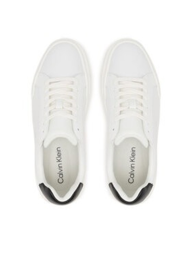 Calvin Klein Sneakersy Chunky Cupsole Laceup Lth Wn YW0YW01947 Biały