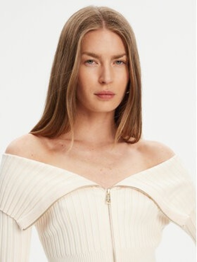 Guess Sweter W5YR03 Z30I2 Écru Slim Fit