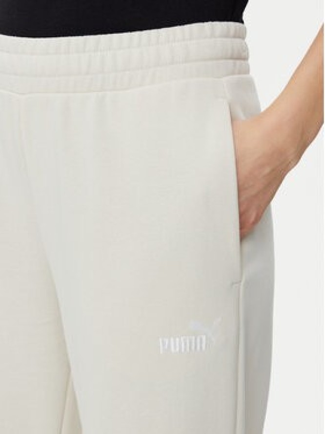 Puma Spodnie dresowe Ess Small No. 1 Logo 684979 Beżowy Straight Fit