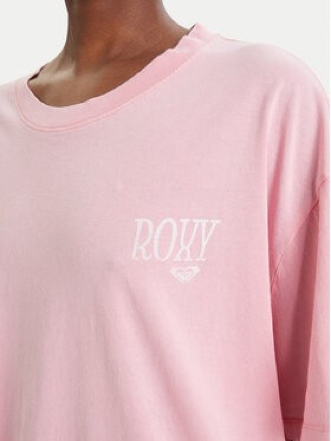 Roxy T-Shirt Talloversize Washed ERJZT06081 Różowy Oversize
