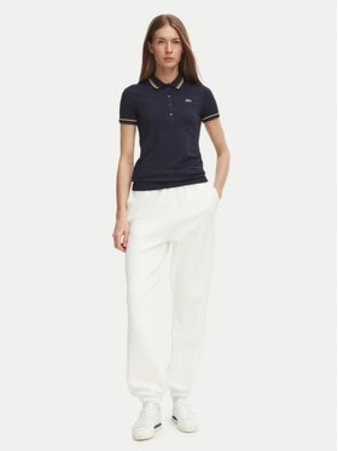 Lacoste Polo DF5284 Granatowy Slim Fit