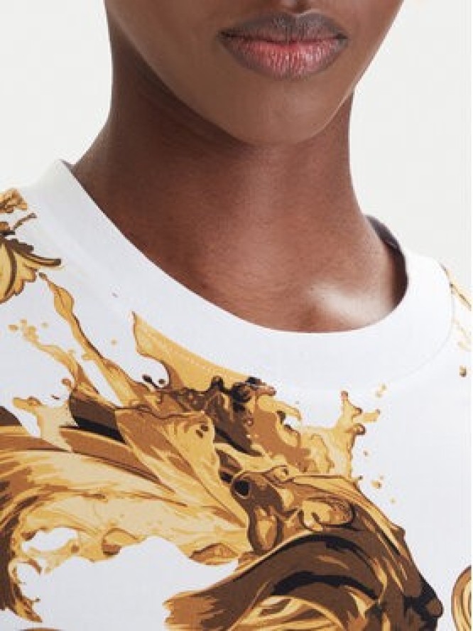 Versace Jeans Couture Sukienka codzienna 80HAO939 JS553 Biały Slim Fit