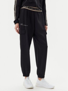 EA7 Emporio Armani Spodnie dresowe 7W000282 AF12501 UC001 Czarny Loose Fit