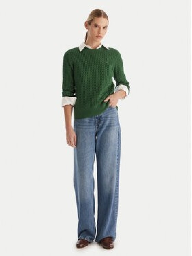 Tommy Hilfiger Sweter Fine WW0WW44993 Zielony Regular Fit