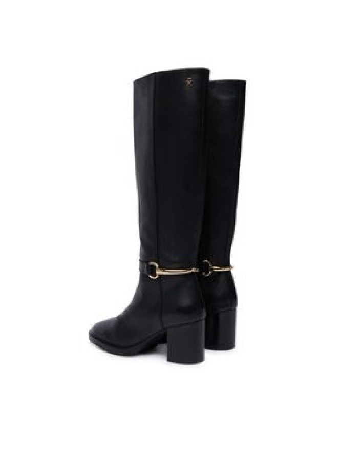Tommy Hilfiger Kozaki Th Stud Heel Riding Knee Boot FW0FW09551 Czarny