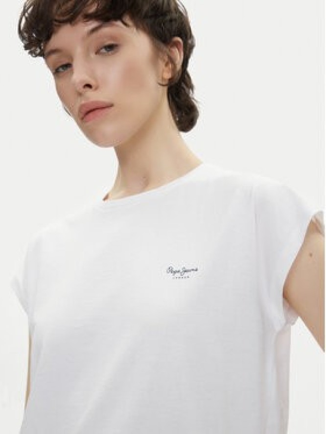 Pepe Jeans T-Shirt Blooma PL506030 Biały Regular Fit