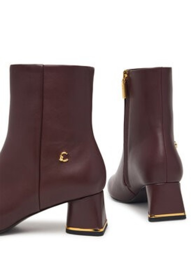 Coccinelle Botki C-Everday Smo E4 U1L 11 01 01 Bordowy