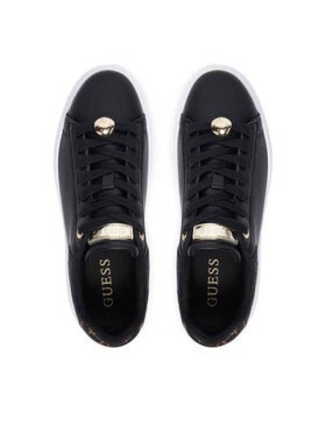 Guess Sneakersy FLTFRE LEA12 Czarny