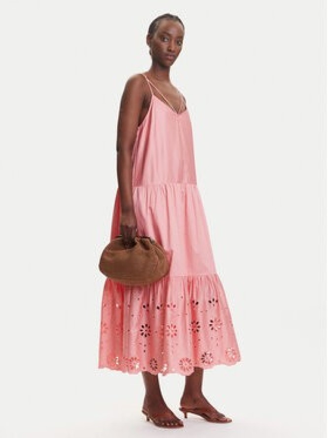 Fracomina Sukienka letnia FJ25SD3001W400E5 Koralowy Relaxed Fit