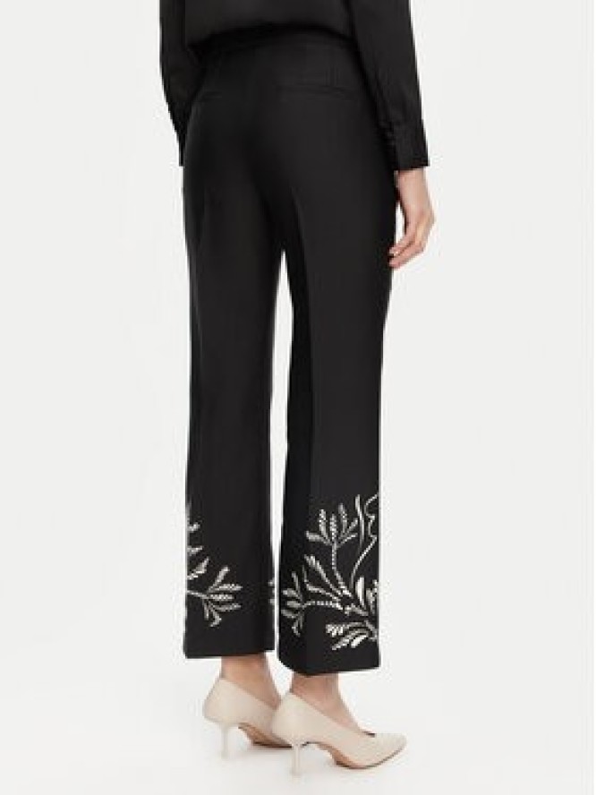 Marella Spodnie materiałowe Egizio 2513131043 Czarny Flare Fit