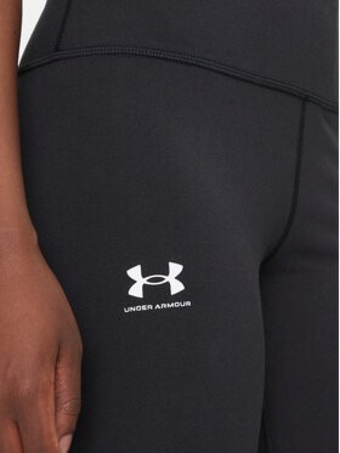 Under Armour Legginsy Rival 1386482 Czarny Slim Fit