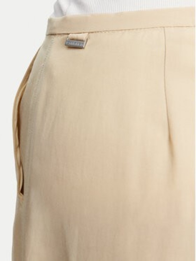 Calvin Klein Spodnie materiałowe K20K208168 Beżowy Wide Leg