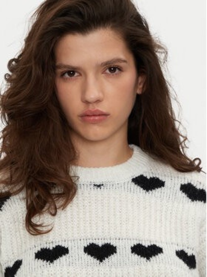 Pieces Sweter Nove 17152014 Écru Regular Fit