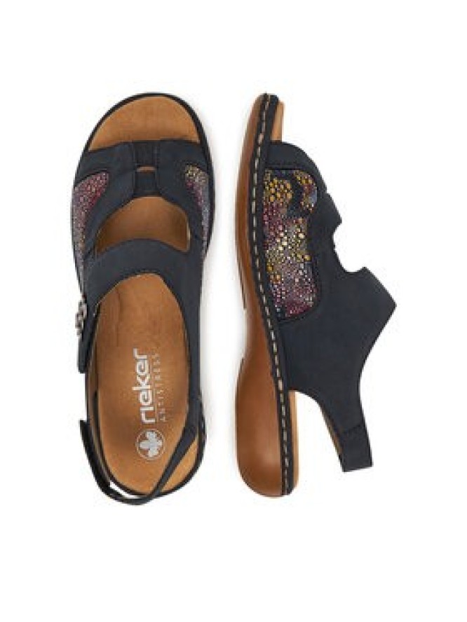 Rieker Sandały 65989-14 Granatowy