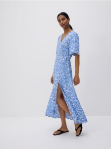 Sukienka z wiskozy - niebieski