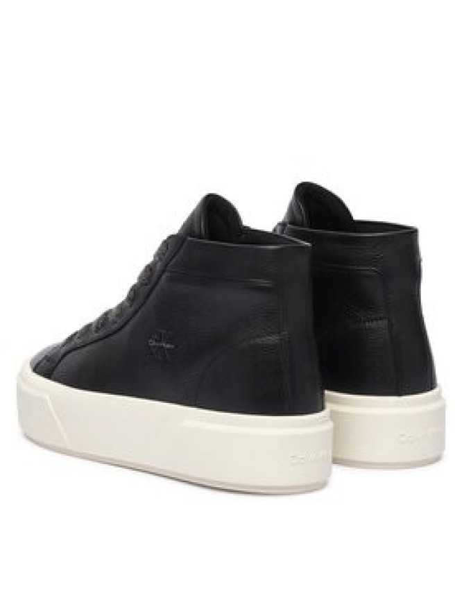 Calvin Klein Sneakersy Flatform Mid Laceup Lth Wl HW0HW03230 Czarny