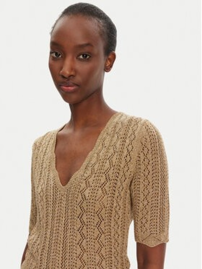 TWINSET Sweter 251TT3194 Beżowy Slim Fit