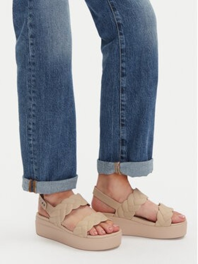 Crocs Sandały Brooklyn Woven Upper LW 209977 Beżowy