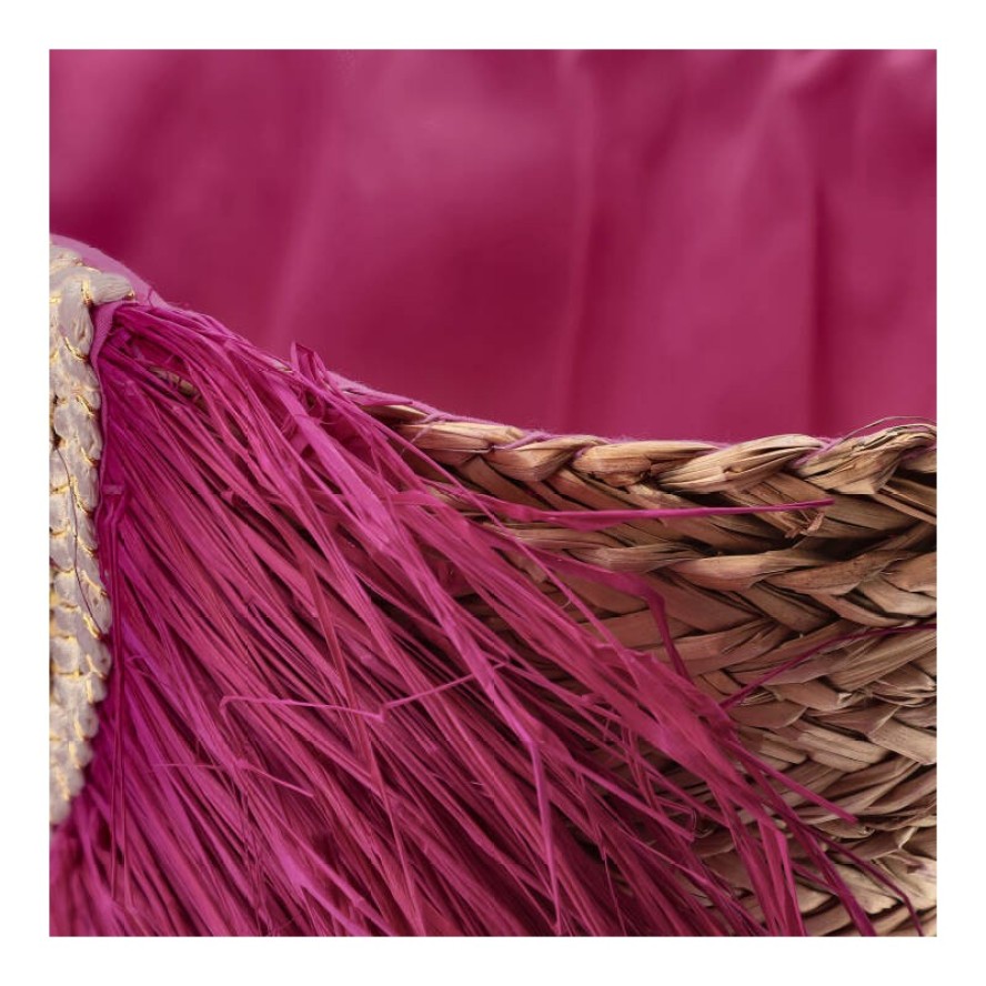 Różowa Torebka Damska Sca'Viola Koszyk W Stylu Boho