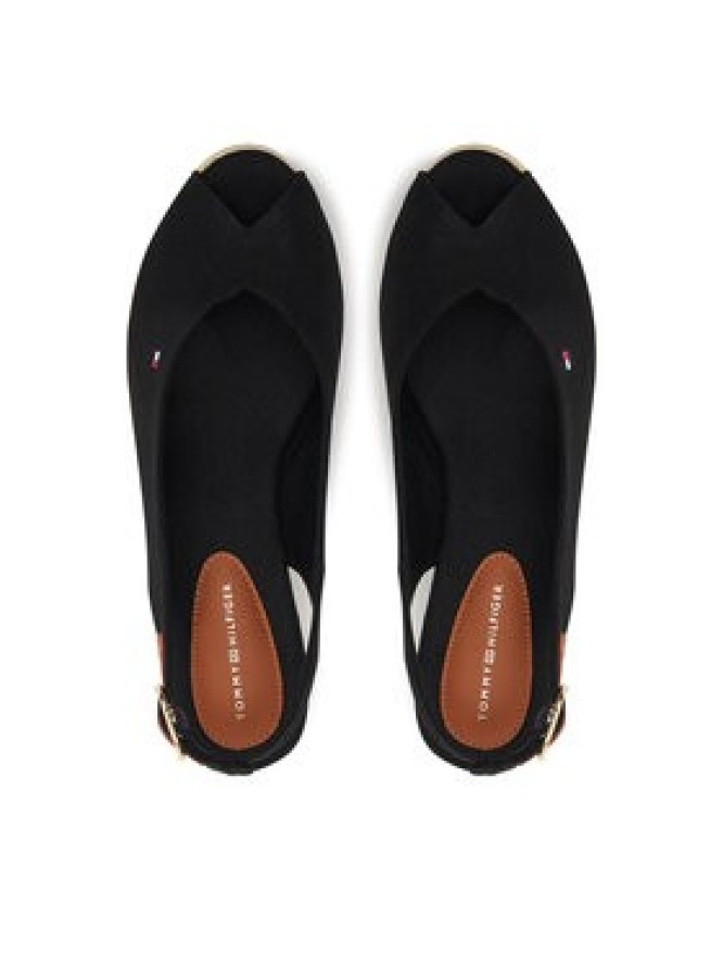 Tommy Hilfiger Espadryle Flag Mid Wedge Espad Slingback FW0FW08595 Czarny
