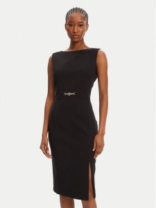 Fracomina Sukienka koktajlowa FR25WD2001W42901 Czarny Regular Fit