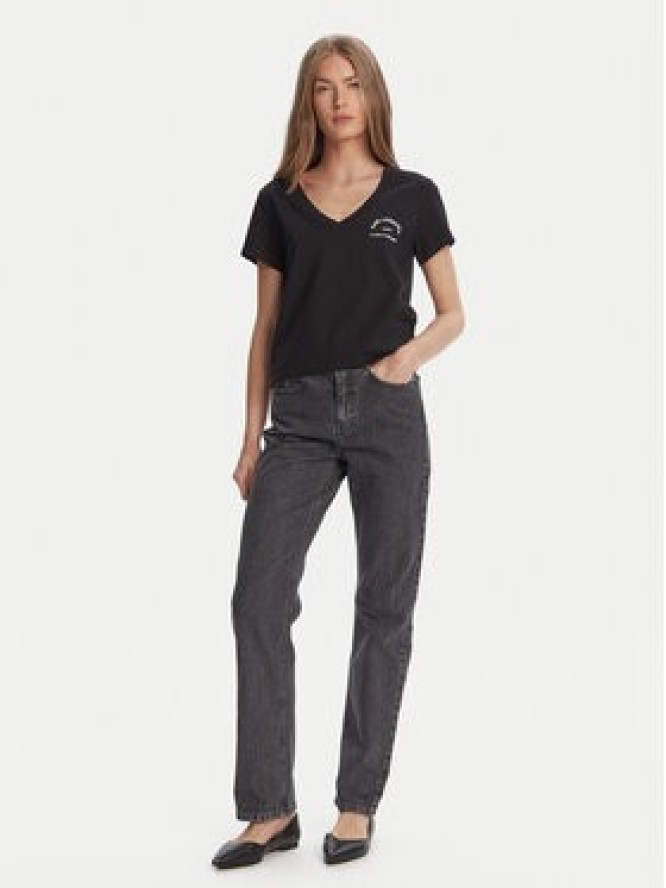 KARL LAGERFELD T-Shirt A3W17104 Czarny Regular Fit