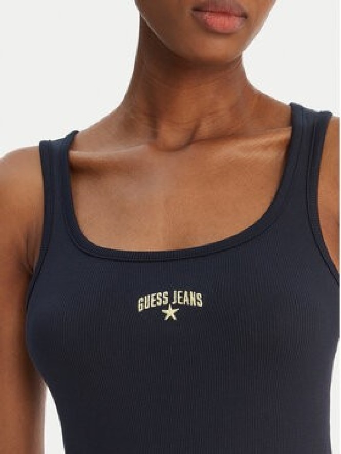 Guess Jeans Top W6GPZ2 KA0H1 Granatowy Slim Fit
