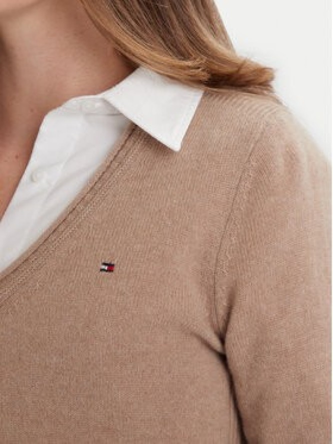 Tommy Hilfiger Sweter WW0WW43505 Beżowy Regular Fit