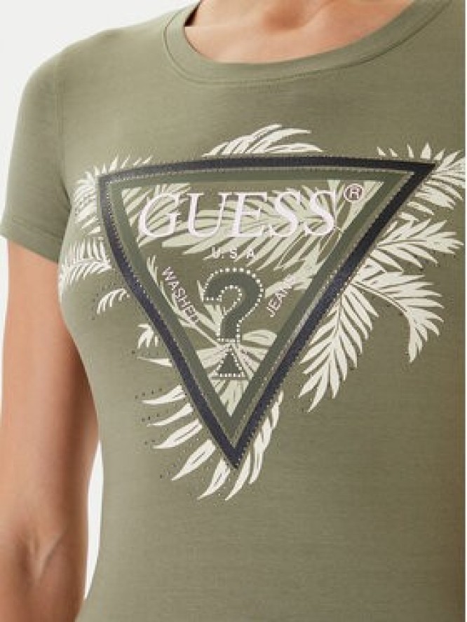Guess T-Shirt W5YI13 J1314 Khaki Regular Fit