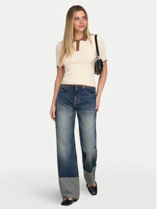 ONLY Polo Meddi 15363165 Beżowy Slim Fit