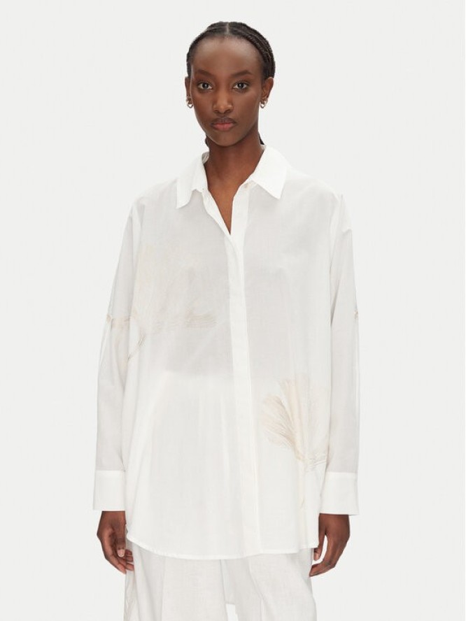 ACCESS FASHION Koszula 53-7053-124 Biały Loose Fit