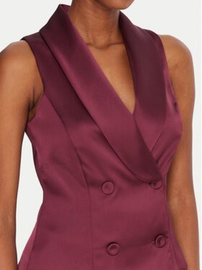 Rinascimento Kamizelka garniturowa CFC0124958003 Bordowy Slim Fit