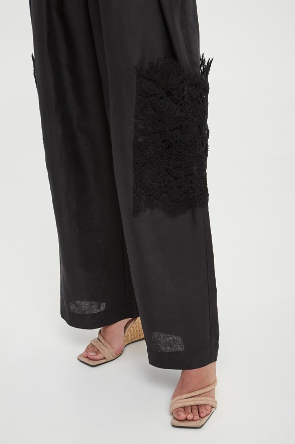 Spodnie damskie lniane ERMANNO SCERVINO LIFE