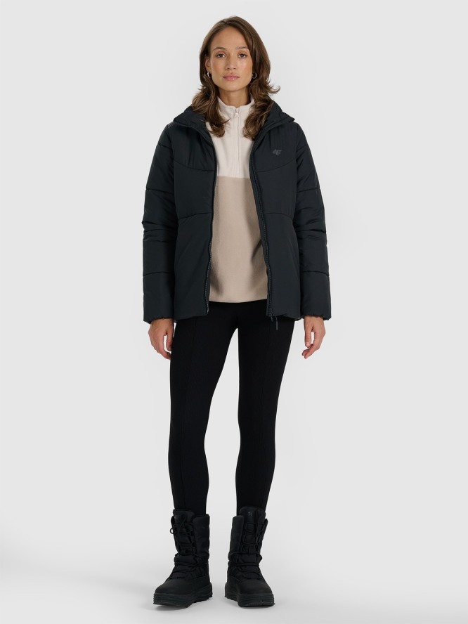 4F Kurtka puchowa z wypełnieniem syntetycznym damska - czarna XL