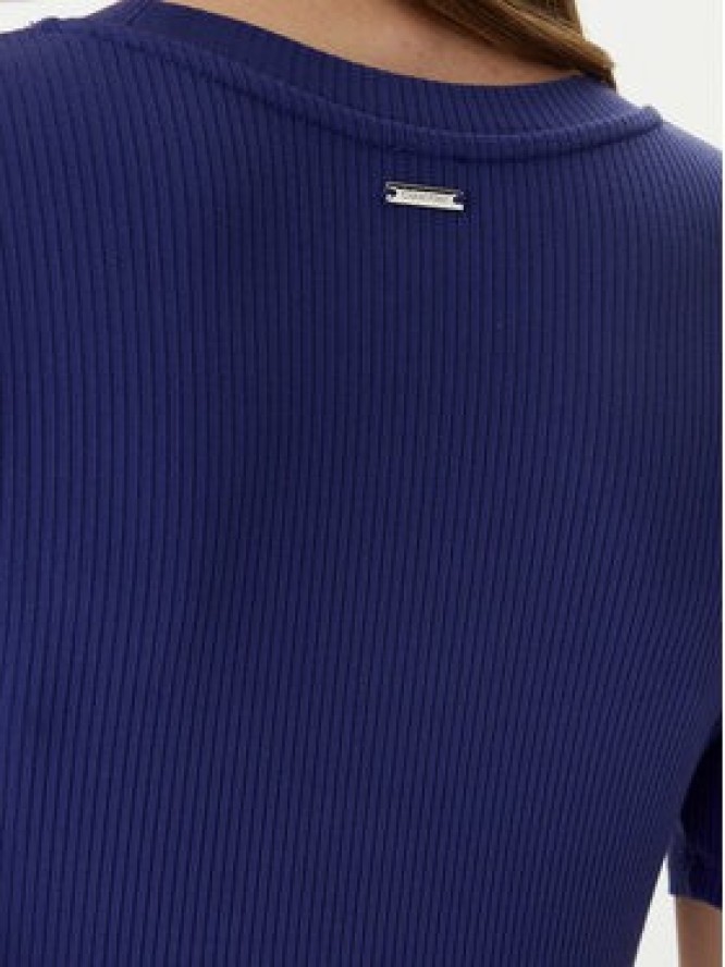 Calvin Klein T-Shirt LV044D246G Fioletowy Slim Fit