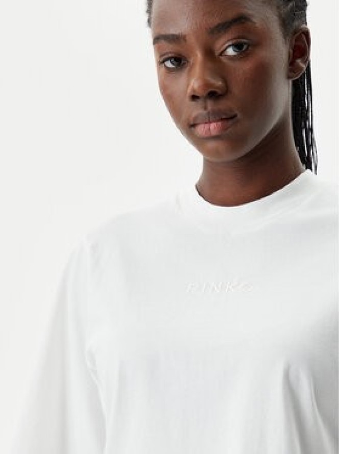 PINKO T-Shirt 104604 A2F8 Z05 Biały Regular Fit